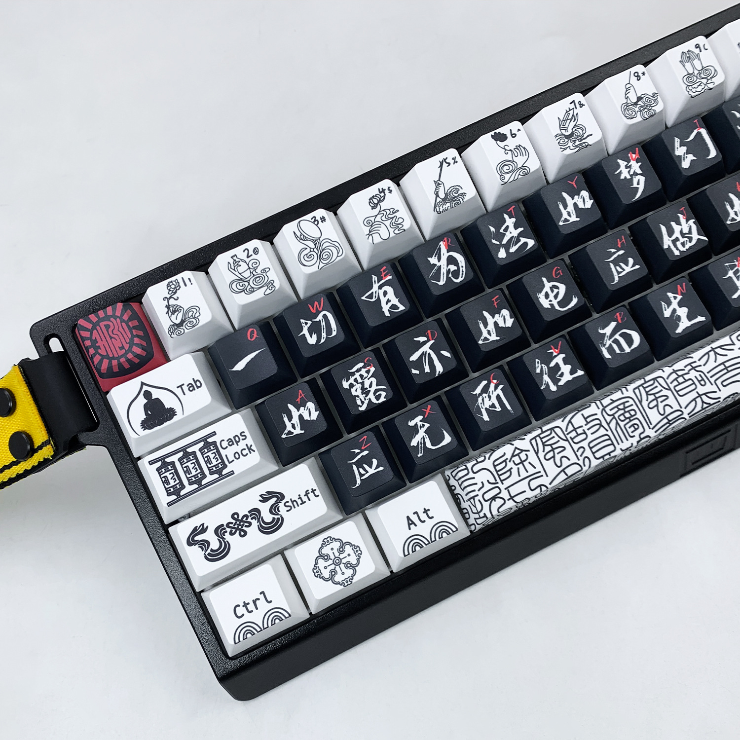Diamond Sutra Keycap Chinese Character Theme Original Height PBT Thermal Sublimation National Style Antique Style customized mechanical keyboard cap