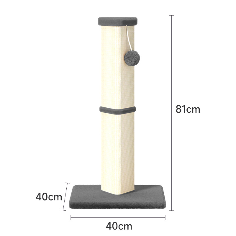 Customized Triangular Vertical Roman Column Cat Climbing Frame Sisal Lint-Free Wear-Resistant Cat Scratching Board Cat Toy Cat Climbing Column