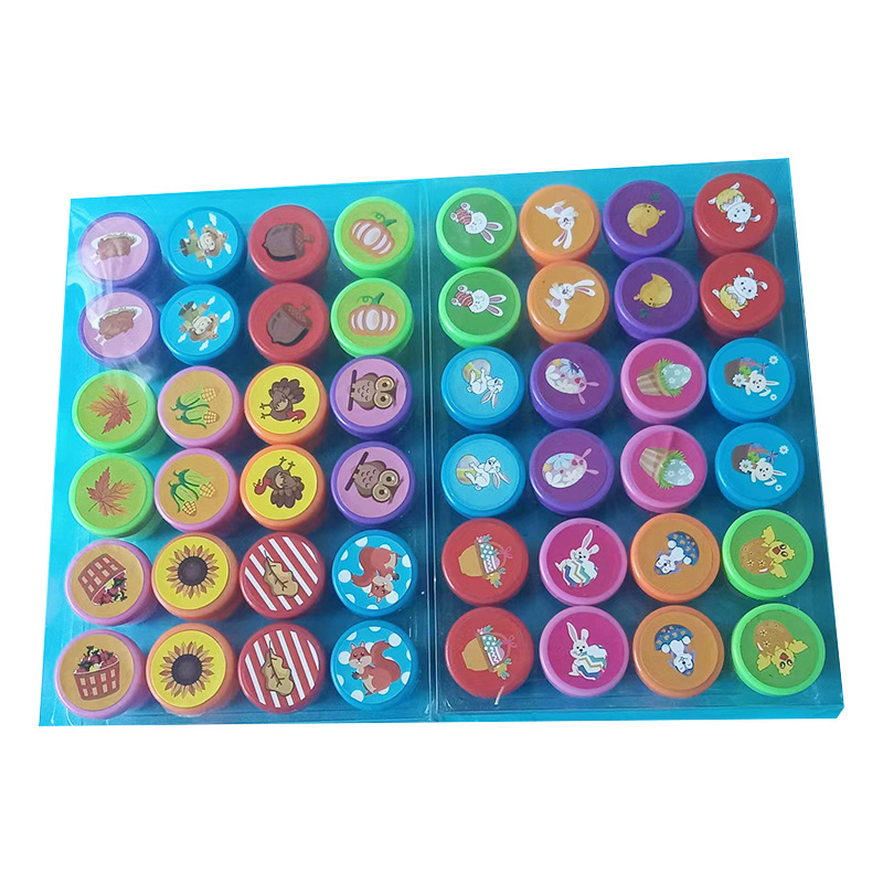 Cylindrical Cartoon Toy Seal Kidsren's Creative Easter Seal Teacher Reward Seal Kindergarten Encouragement Seal