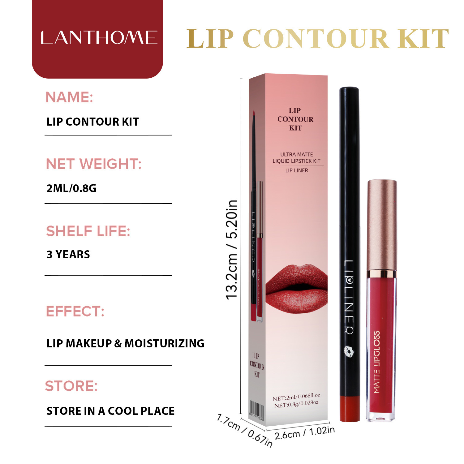 Cross-border Lianbiquan Lanthome lip contour kit LIP CONTOUR KIT