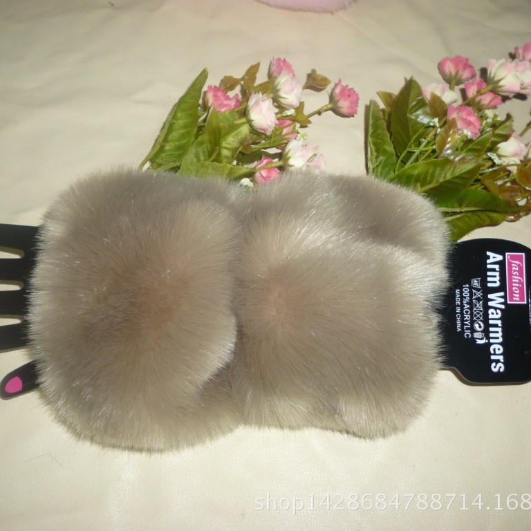 Factory wholesale fur warm winter imitation rabbit fur fur cuff bracelet gloves fur wrist wholesale