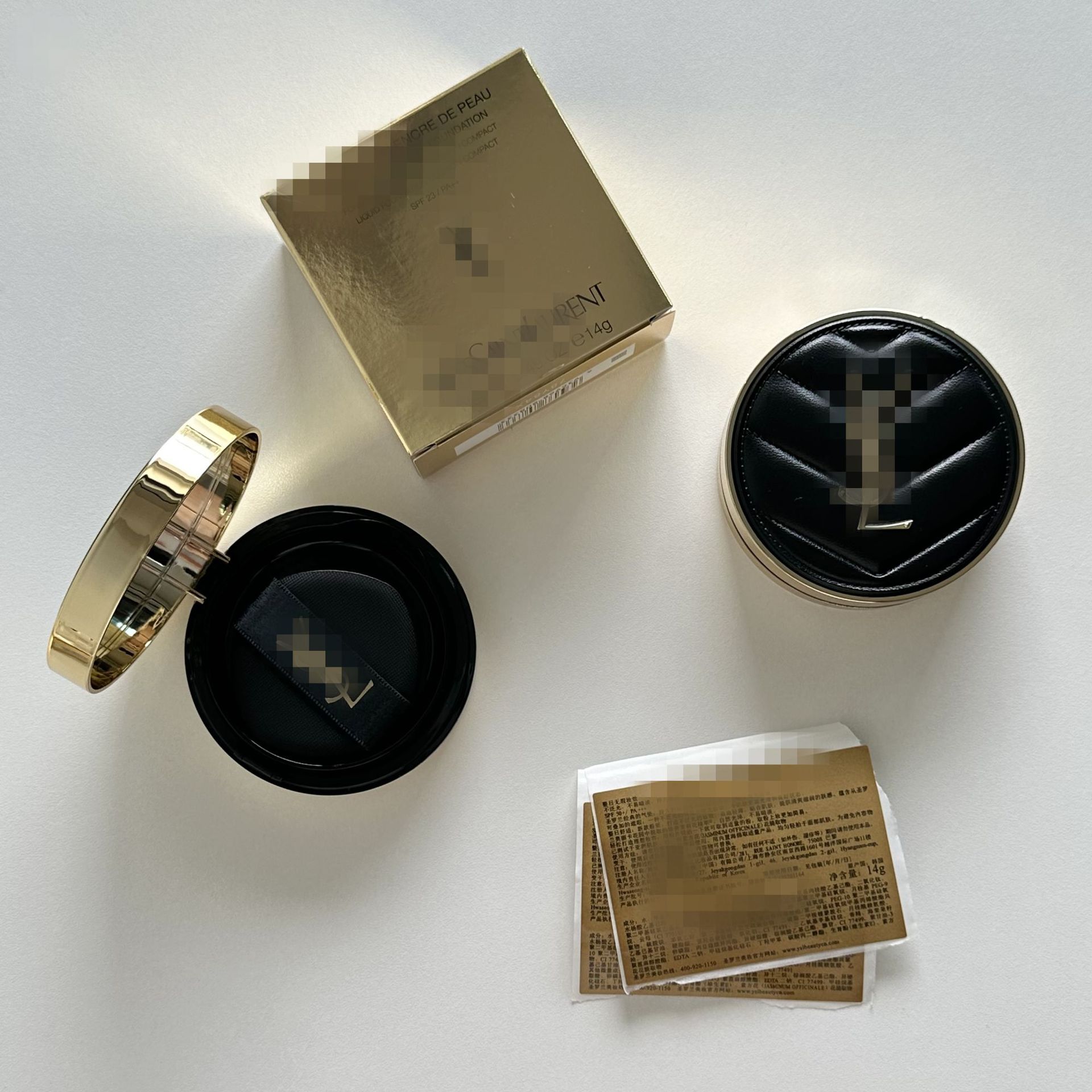 (m Pass) Black Leather Air Cushion Bb Cream Black Replacement Liquid Foundation Concealer Moisturizing Color Number B10/B20