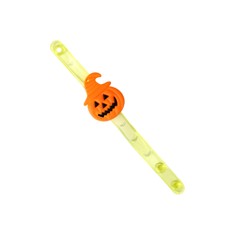 Halloween children's luminous bracelet portable pumpkin lamp horror gift small gift flash headwear female toy props