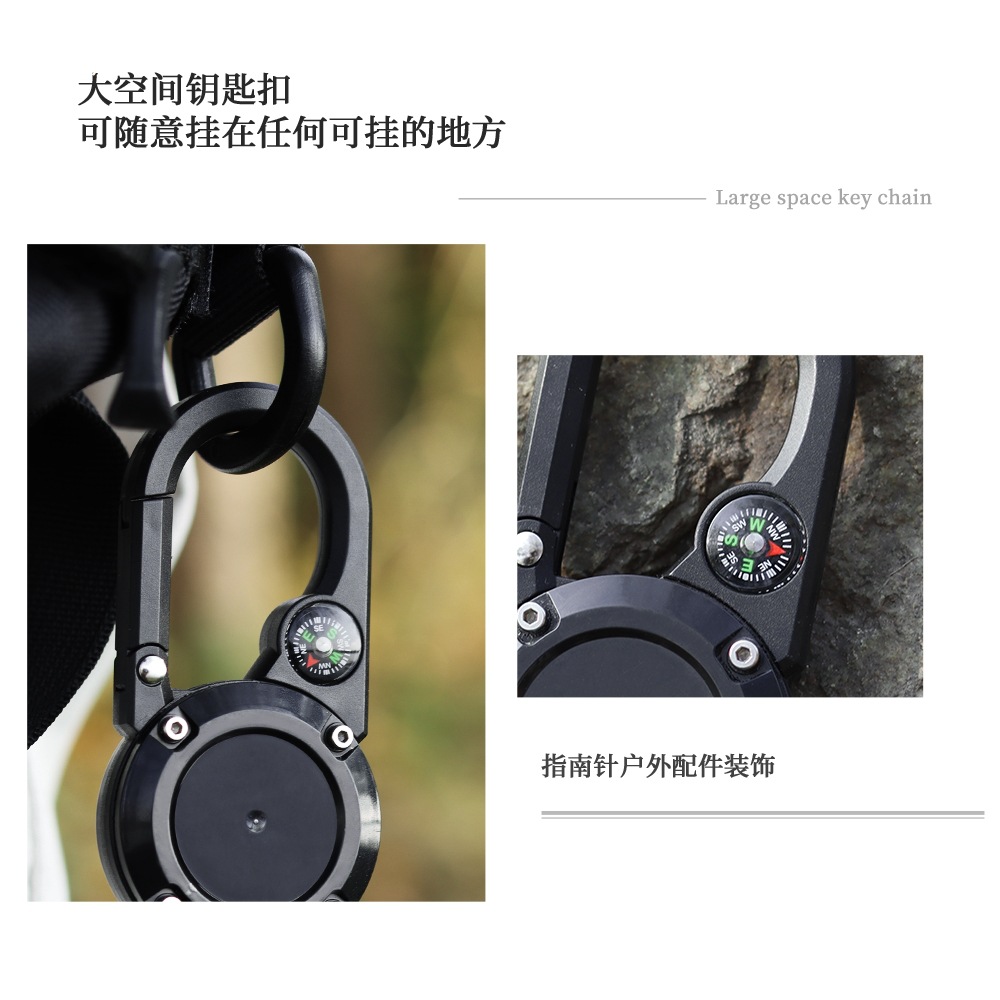 Diving Retractable Buckle Coated Steel Wire Reboundable Scuba Diving Camera Lanyard Hook Anti-Lost Rope Diving Accessories