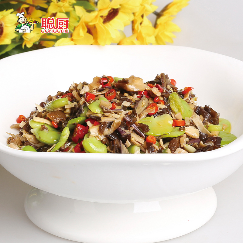 Congchu Assorted Wild Vegetables 250g Stir-Fried Side Dishes Hotel Hunan Vegetarian Semi-Finished Dishes Pre-Made Quick Dishes Home-Cooked