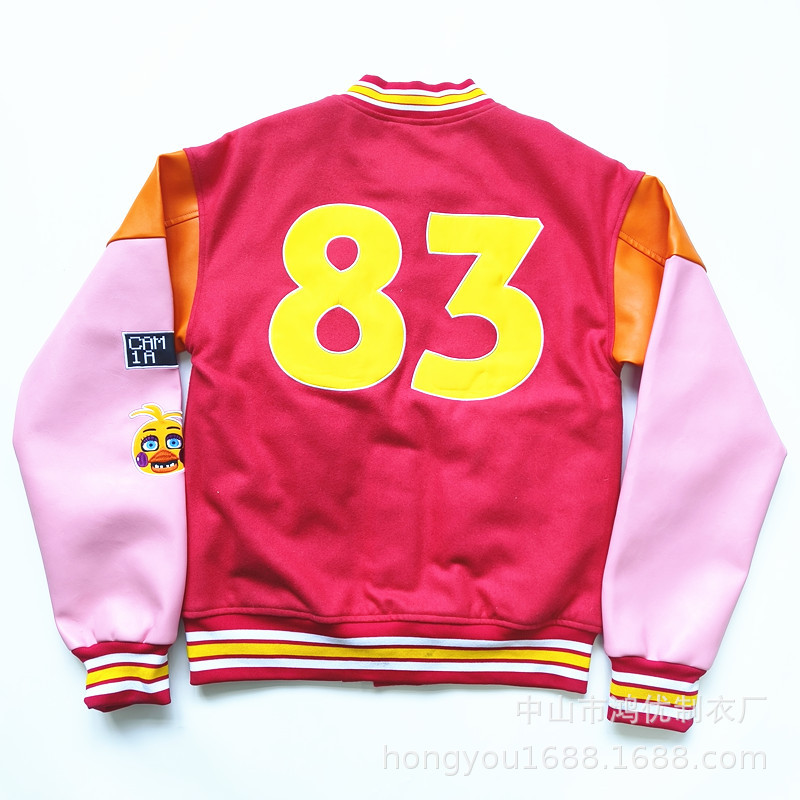 Customized Fashionable European and American Trendy Quilted Embroidered Woolen Cowhide Baseball Jacket Customized with Pictures and Samples