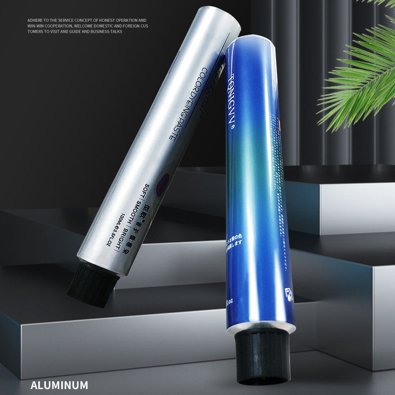 Cosmetic Aluminum Tube Dye Cream Aluminum Soft Tube Packaging Material 32mm Hair Dye Tube Metal Aluminum Tube Soft Tube Factory
