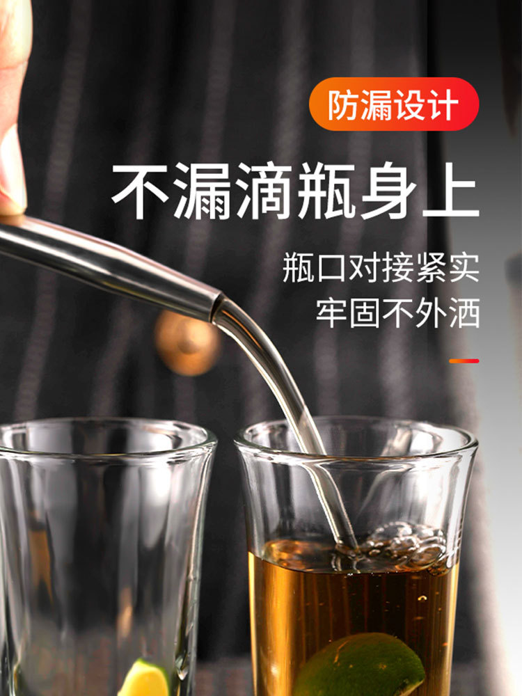 Fancy Bartending Spout Stainless Steel Bottle Stopper Red Wine Pourer Bottle Spout Wine Stopper Universal Wine Bottle Stopper Bar Utensils