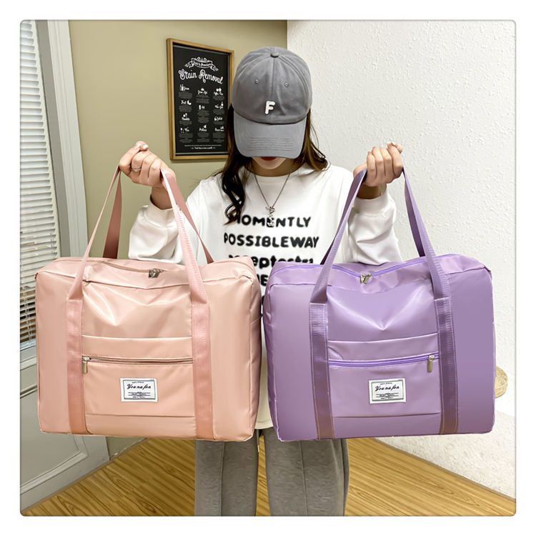 Trolley Travel Storage Bag Large Capacity Portable Luggage Bag Clothes Quilt Twill Oxford Cloth Travel Bag Wholesale