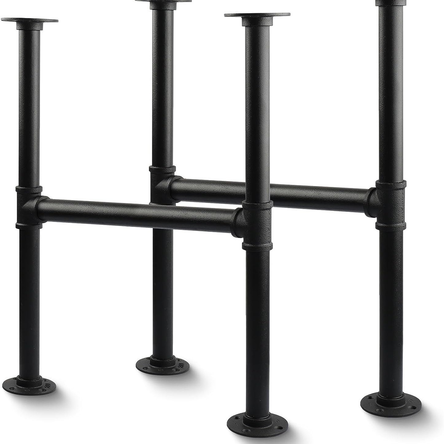 Industrial table leg pipe bracket metal tube vintage furniture leg floor office country iron table leg