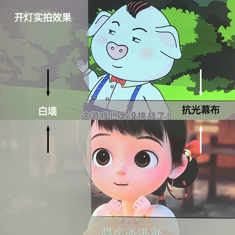 Simple Foldableing Metal Anti-Light Projection Curtain Home 100 120inch High-Definition Movie Screen Projector Curtain