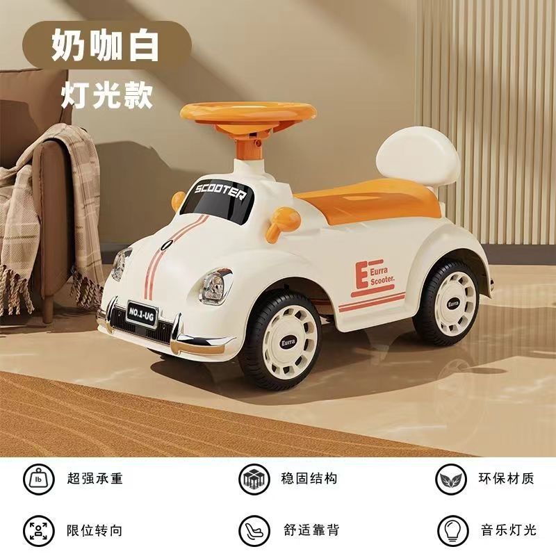C Aishangxing New Model Toddler Gift Toy Car for Boys and Girls Aged 1-3, Anti-Rollover Scooter, Children's Retro Style