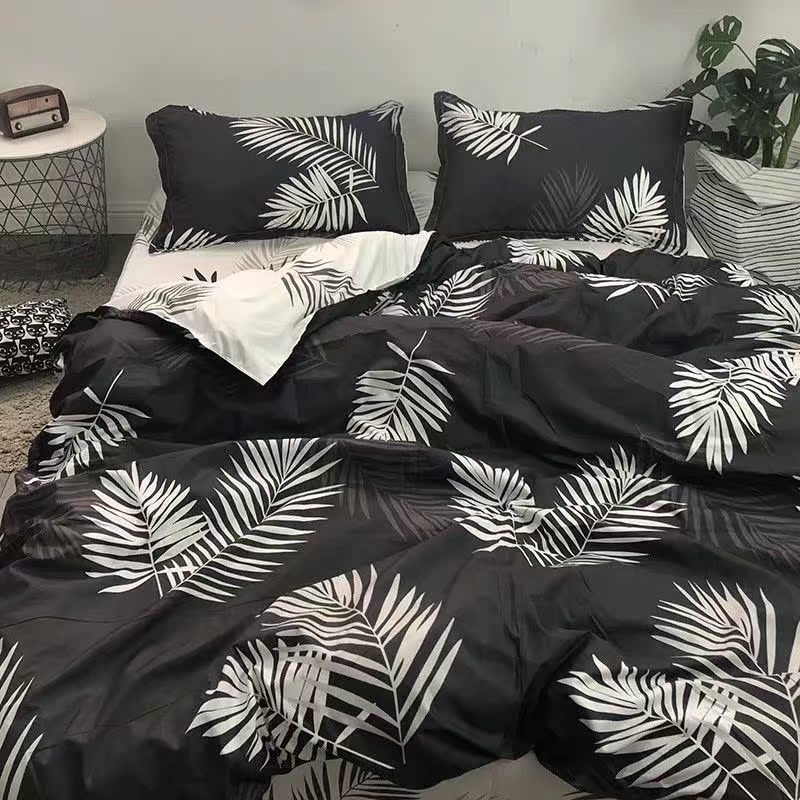 Ins Thickened Twill Scrub Quilt Cover Bed Sheet Three-Piece Set Four-Piece Set Student Quilt Cover Skin-Friendly Cotton Bed Use Beiqin