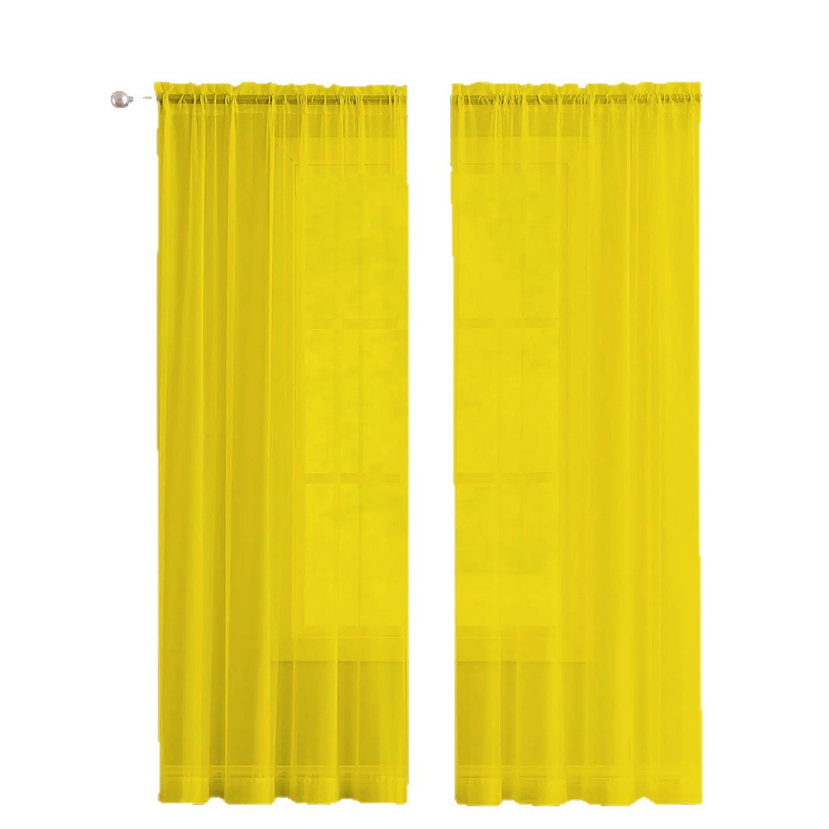 Support Jit Delivery, Cross-Border Exclusive Factory Direct Sales, Yellow Translucent Digital Printing Processing Curtains and Screens