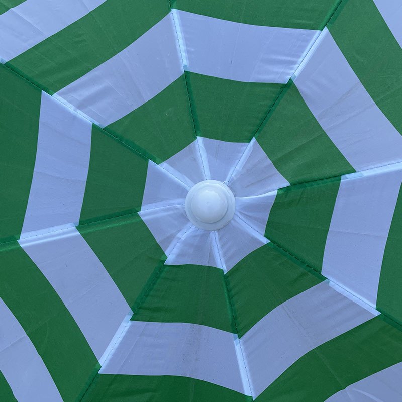 Factory Direct Sales 170t Polyester Beach Sun Umbrella Striped Beach Umbrella Outdoor Parasol Beach Umbrella Cross-Border Customization