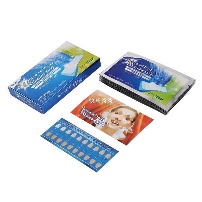 28Pcs/14Pair 3D White Gel Teeth Whitening Strips Oral Hygiene