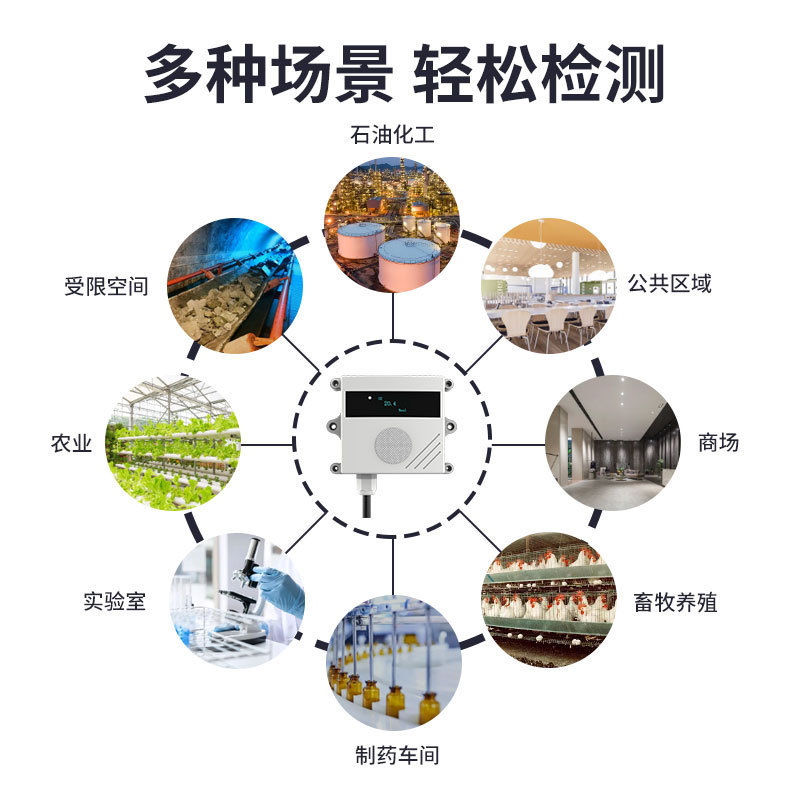 Methane High-Precision Screen Display Combustible Gas Concentration Detector 4-20Ma Output with 485 Gas Transmitter