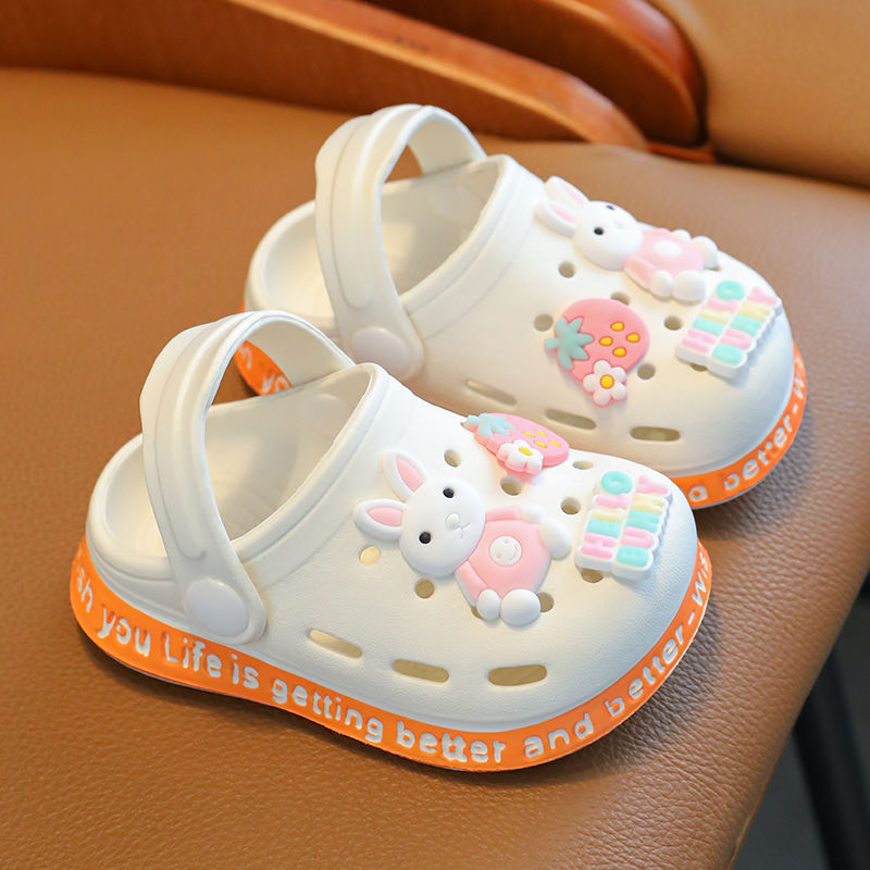 Eva Kidsren's Baotou Clogs Summer Girls Boys Baby Indoor Soft-Soled Non-Slip Cartoon Kidsren's Sandals and Slippers