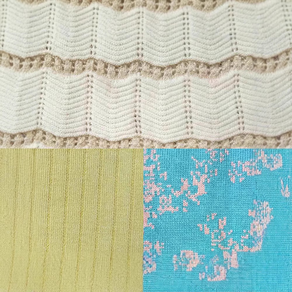 2025 Processing Small Batch Customization Source Manufacturer Cut Out 3 Pins 57-Needle Sweater Bag Material European and American Style