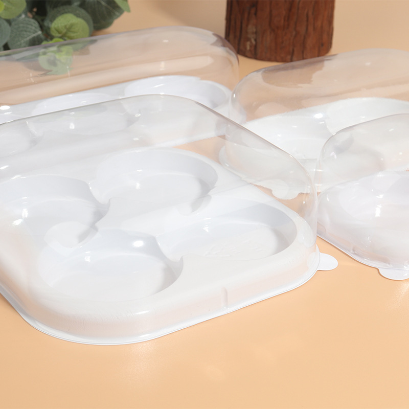 1/2/3/4 grains of snow Mei Niang puff meat floss Beckham yolk crisp baking packaging Sesame potato transparent cake dessert box