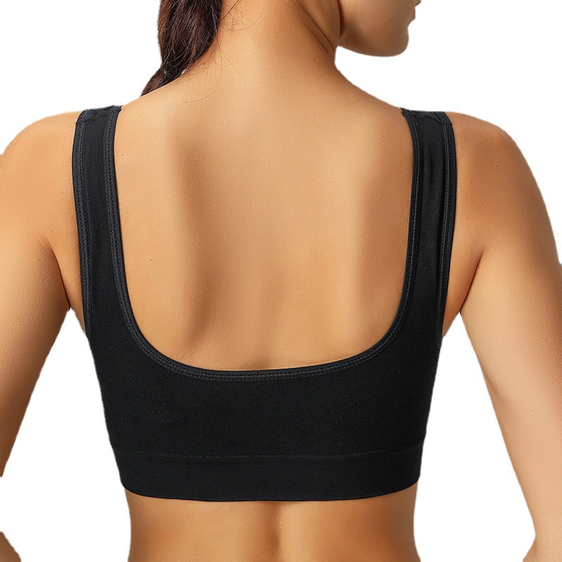 sports bra cross-border plus size wireless plus size sports bra double-layer seamless yoga adjustment sports underwear