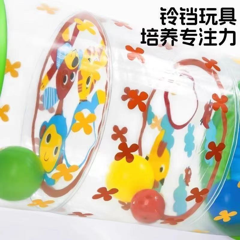 Inflatable Pvc Infant Crawling Roller Baby Practice Crawling Early Education Children's Toy with Bell for Learning to Crawl