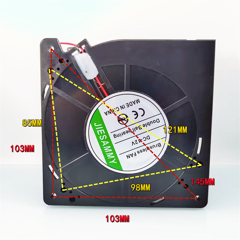 Factory new original 12040 turbine blower centrifugal exhaust exhaust 12V large air volume 12CM air model heat dissipation