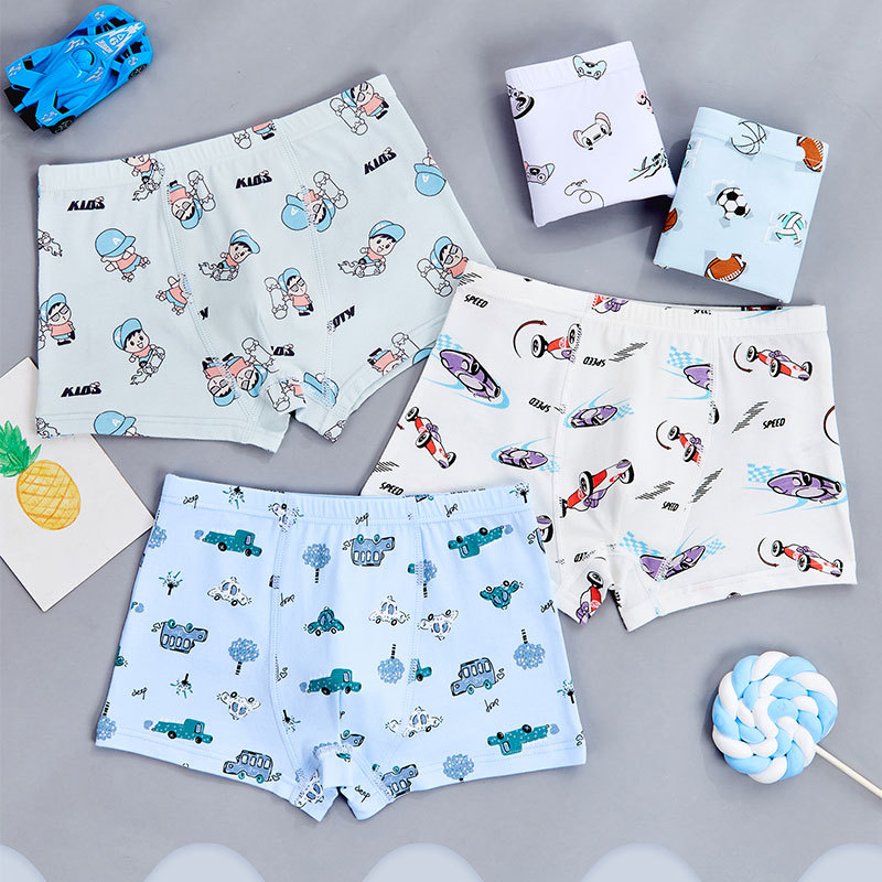 Cardboard Children's Underwear Cotton Boys' and Girls' Boxers Baby Children's Boxer Shorts Underwear Qiaoyier