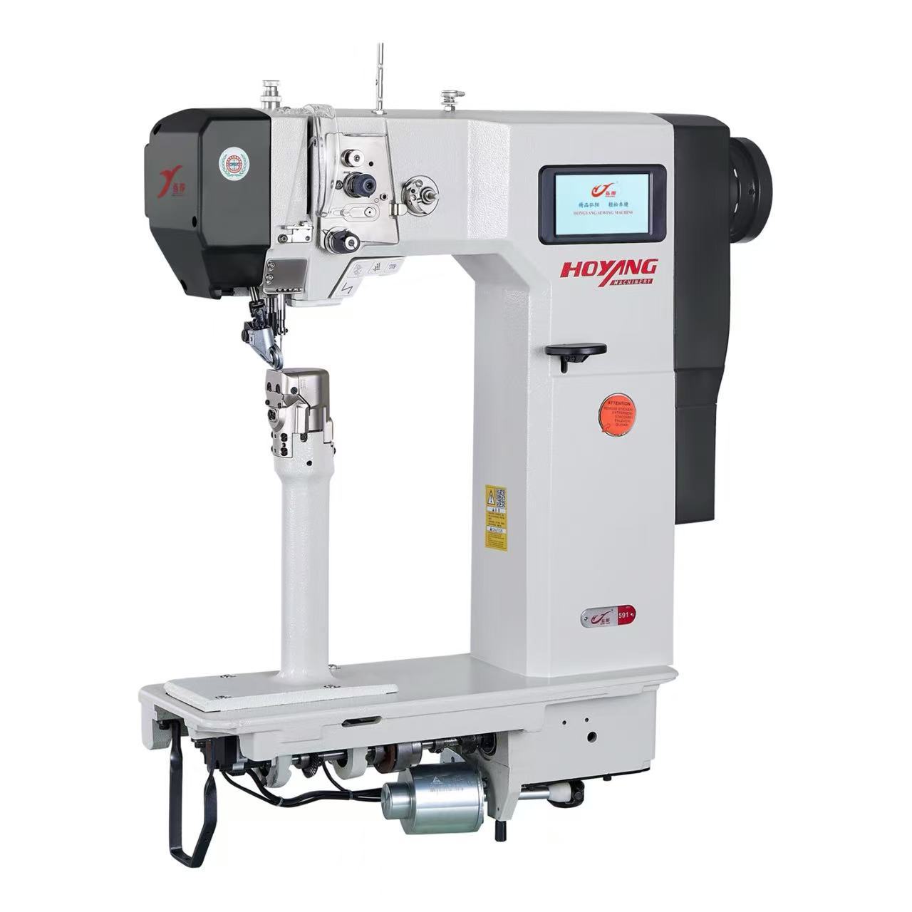 Электрическая машина Hy-591 с одной иглой, высокий столбик, для больших подошв