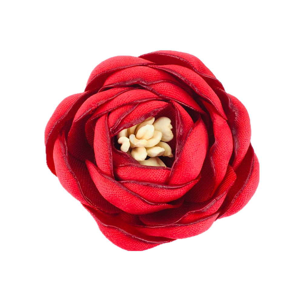 3.5cm Korean Style Burned Edge Rose Bud Costume Headwear Necklace Flower Handmade DIY Accessories Pet Hanging Ornaments in stock Batch