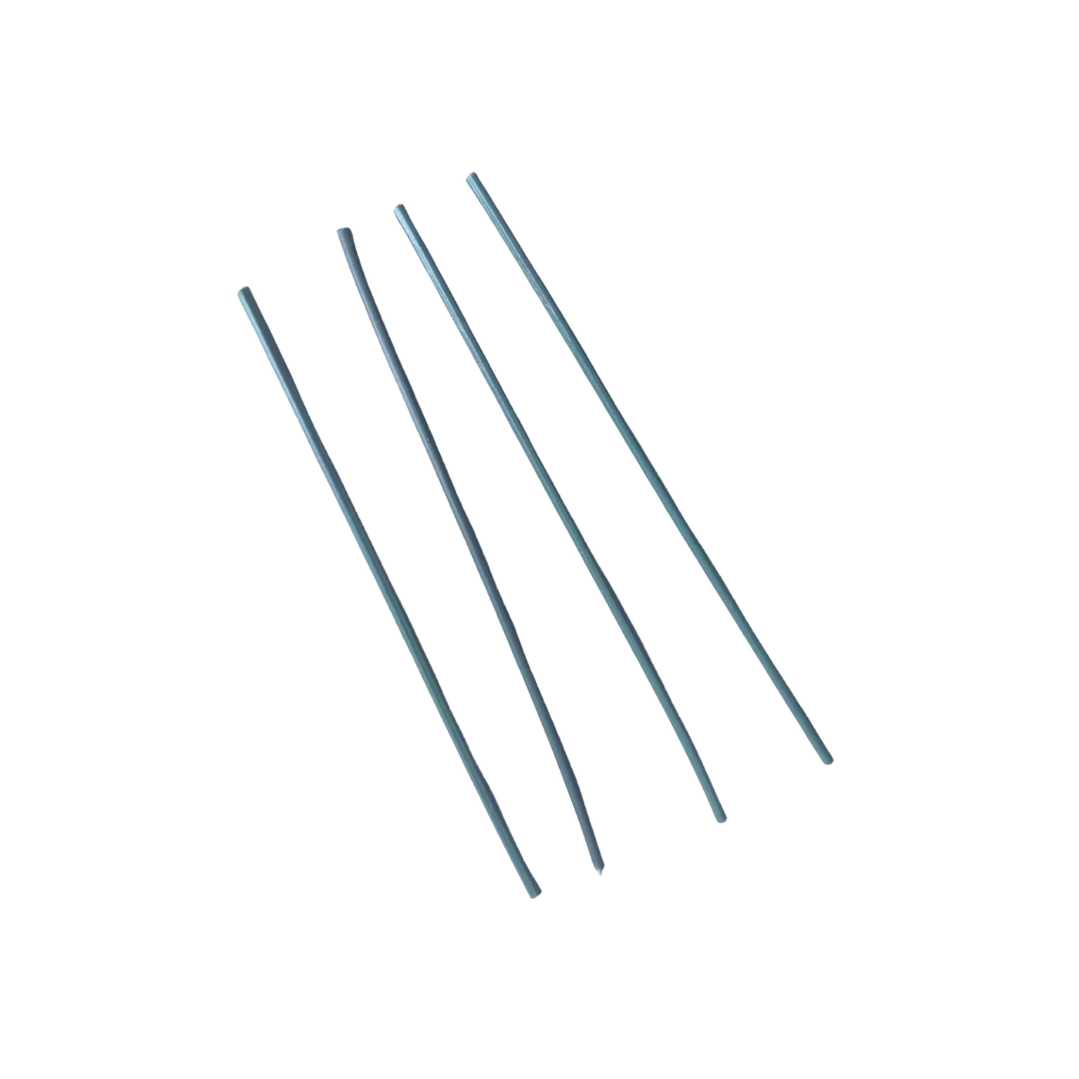 No. 2 Plastic-Coated Flower Stem Floral Wire Green Simulated Wool Flower Stem Rose Stem 10cm Long