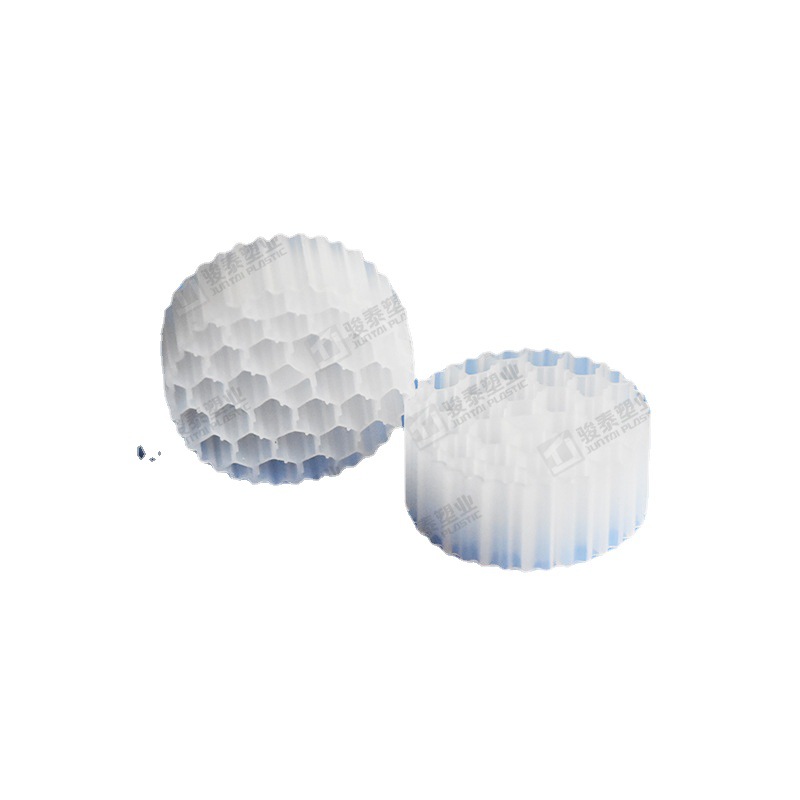 Juntai plastic direct mbbr biological suspension filler specific surface area 800 mbbr38 hole mbbr fluidized bed filling