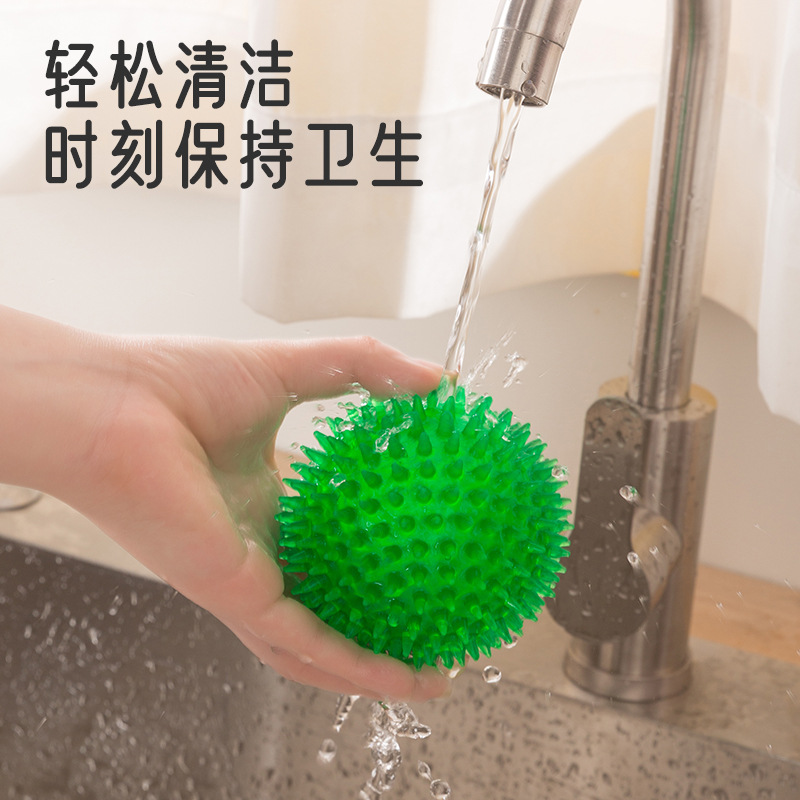 Amazon puppy toy ball elastic voice ball bite not bad squeak hedgehog ball grinding teeth to relieve boredom pet self-hi