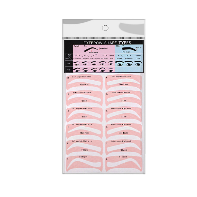 2023 Cross-Border Non-Woven Eyebrow Stickers Eyebrow Shaping Stickers for Men and Women Eyebrow Shaping Template Eyebrow Shape