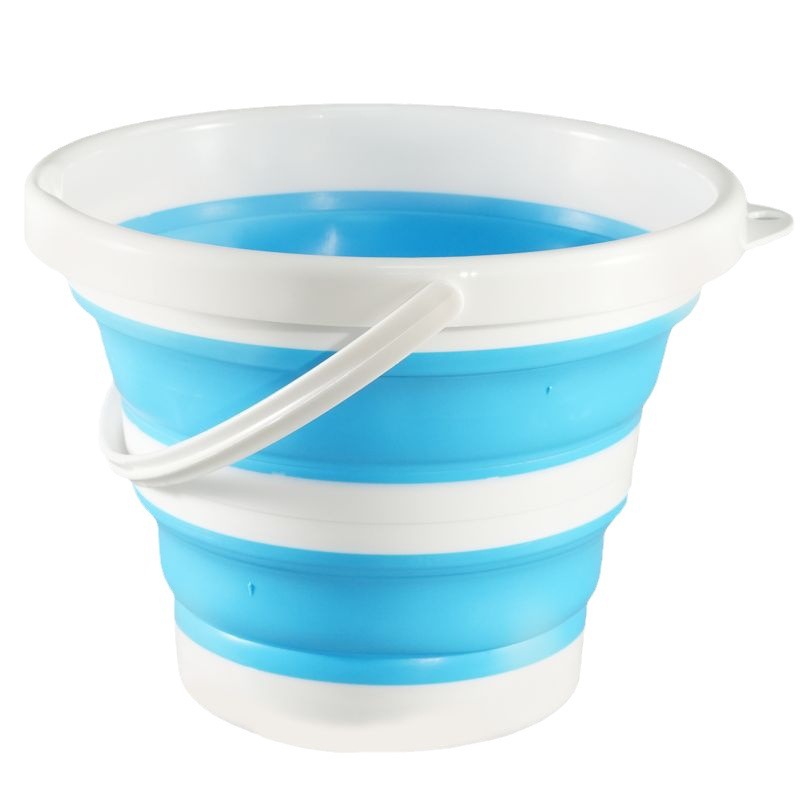 1 portable folding bucket silicone plastic car bucket children outdoor fishing bucket travel household multifunctional water