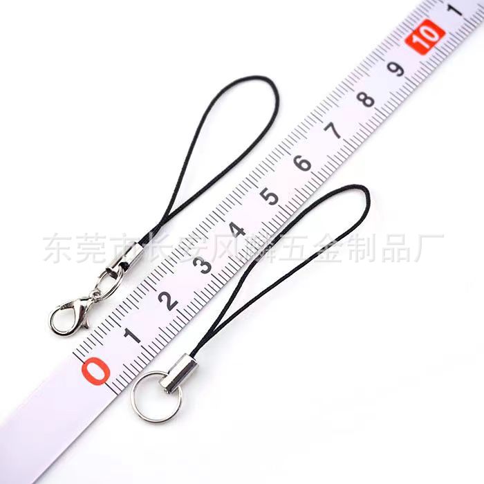 DIY Color Mobile Phone Rope Double Ring Mobile Phone Lanyard Doll Doll Pendant Rope Key Ring U Disk Brand Hanging Rope