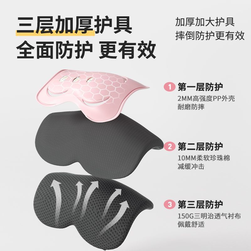 Children's Roller Skating Protective Gear, Skateboard, Balance Bike, Bicycle Skating, Professional Helmet, Anti-Fall Protective Equipment, Knee Pads and Hip Pads