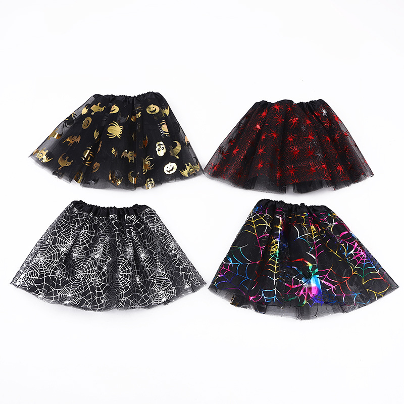 половинная юбка для детей на Хэллоуин кросс-бордерная юбка из сетки