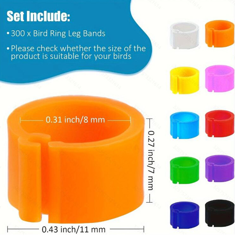 Cross-border large non-word identification ring pigeon foot ring color clasp pigeon supplies plastic 10 color wide type