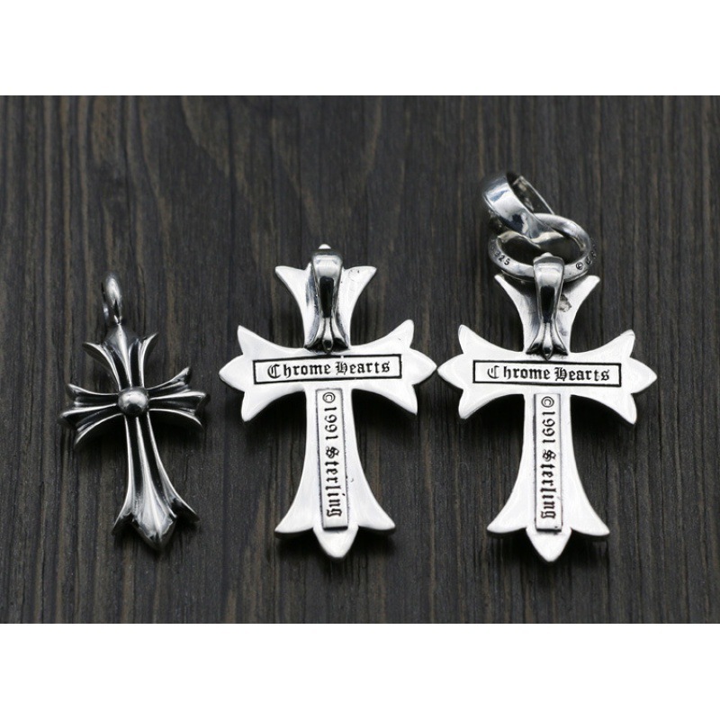 Punk fashion jewelry s925 sterling silver sweater chain pendant trendy men's personality necklace with diamond cross necklace women