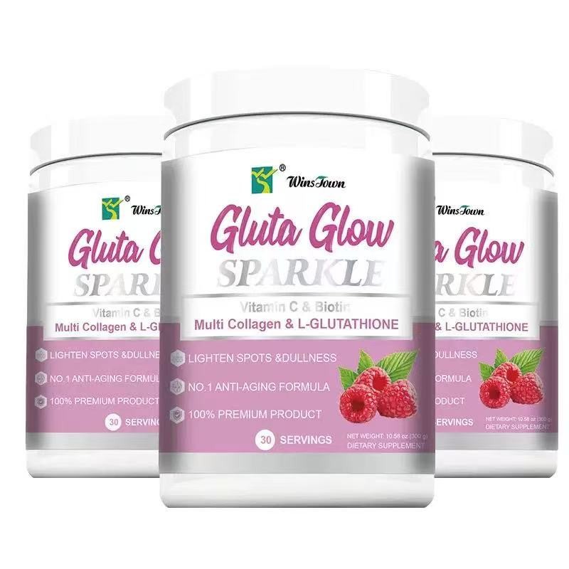 Skin Gluta Glow Powder Glutathione Whitening Burn Collagen