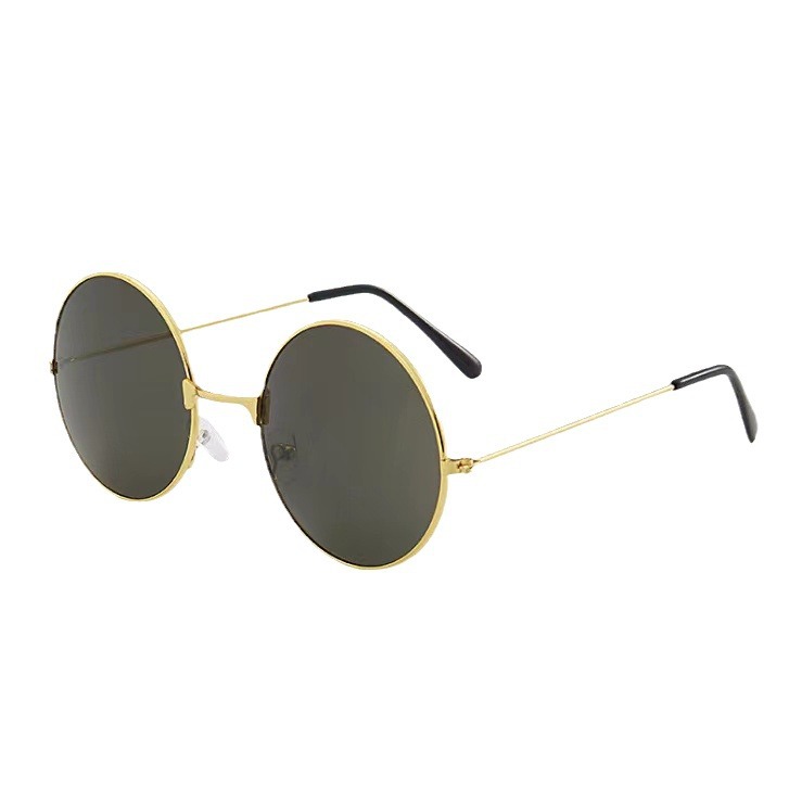Retro Round Metal Sunglasses Fashion Trend Adult Prince Round Sunglasses for Men and Women Best Man Group Travel Stall Glasses