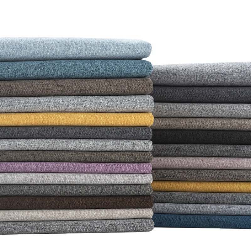 Bay window mat car cover sofa fabric solid color grinding plush linen fabric soft bag storage bag luggage pillow wholesale cloth