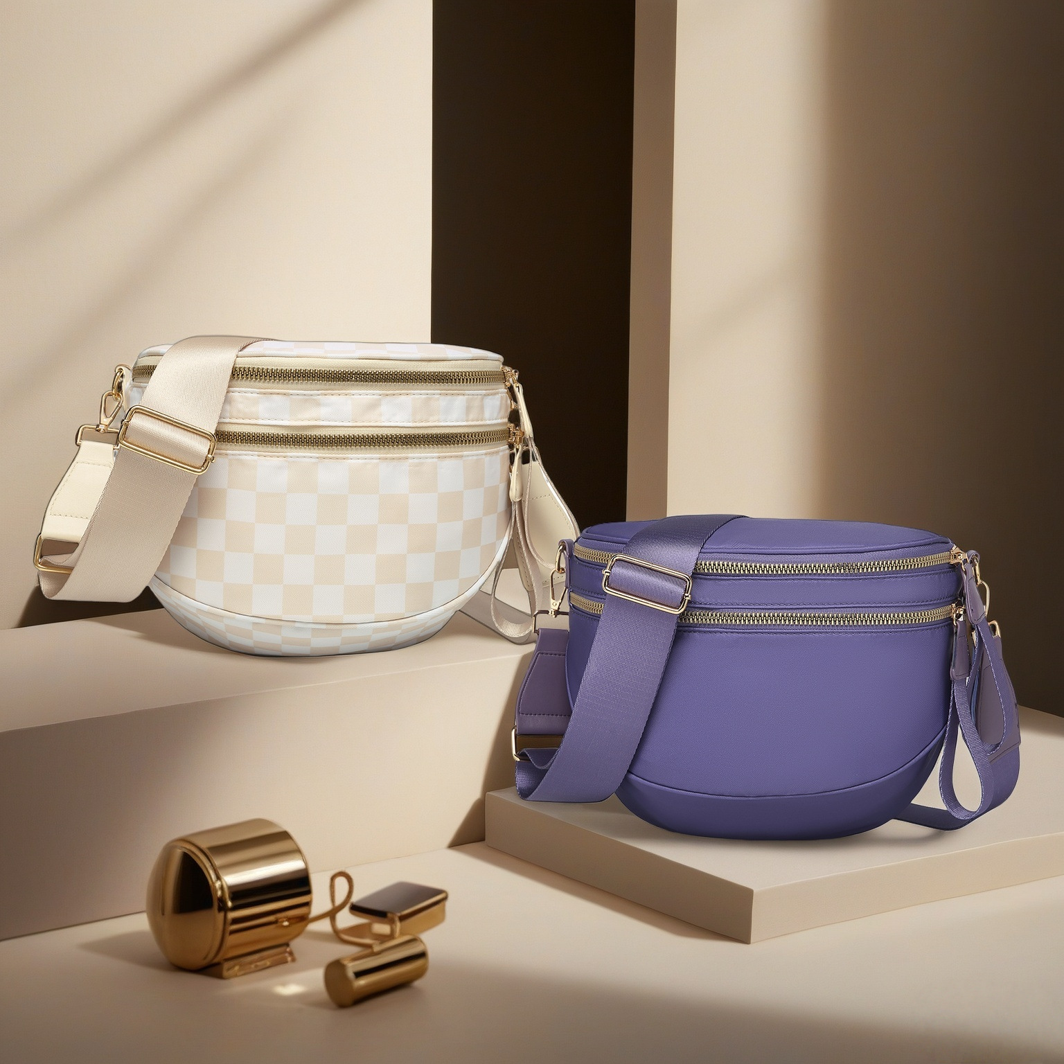 European and American Cross-Border Women's Shoulder Bag, Fashionable and Versatile Oxford Cloth Large-Capacity Shell Bag, Lightweight Waterproof Cross-Body Sports