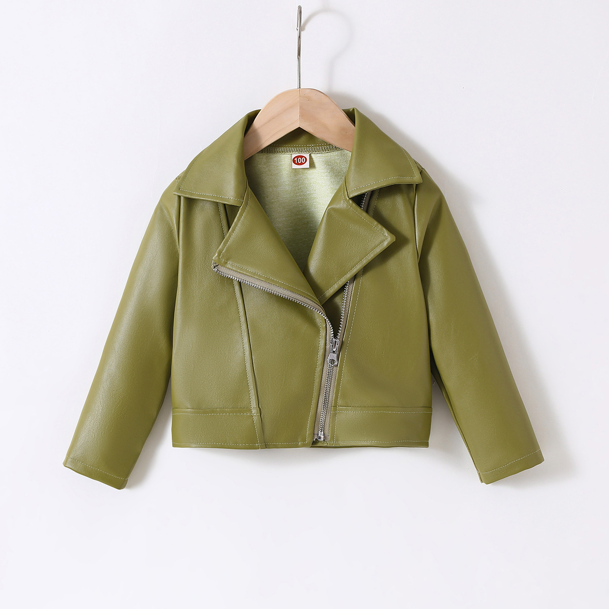 Cross-border foreign trade children's clothing 2024 autumn and winter children's British style European and American leather coat cycling pu girls' jacket leather clothing