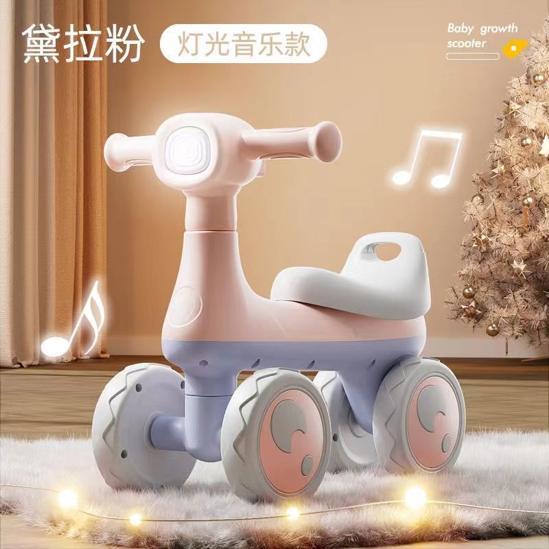 G Maibaiqi Kidsren's Balance Baby Kidsren's Three-Wheel Pedal Slide Entry-Level Baby Sliding Walker Anti-Rollover