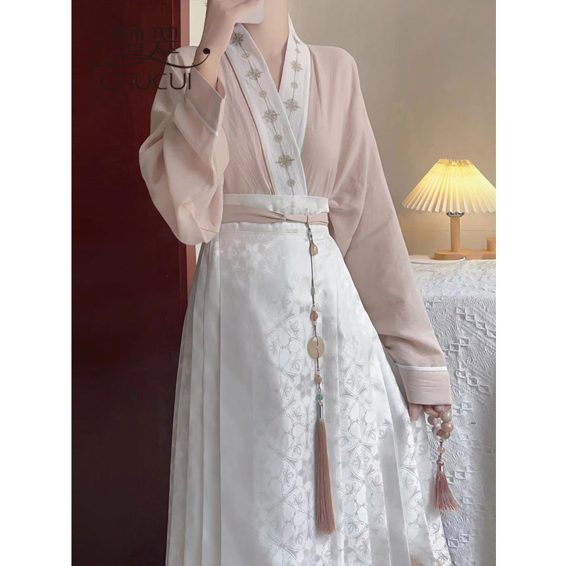 New Chinese style top with vest skirt suit autumn and winter small improved Ming Han clothing adult women's clothing