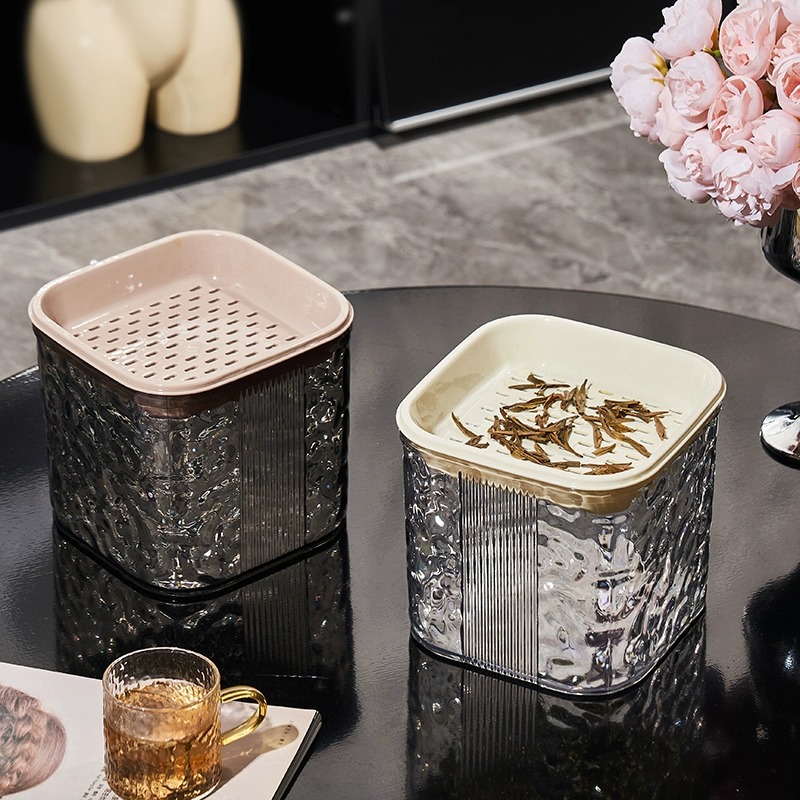 Ведро для чая в стиле легкой роскоши, небольшое мусорное ведро, контейнер для чайных отходов, фильтр для чая, ведро для чайных отходов для офиса