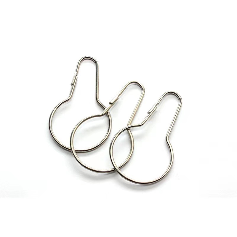 Factory wholesale metal galvanized shower curtain hanging buckle gourd buckle gourd hook curtain hook shower curtain ring accessories hook