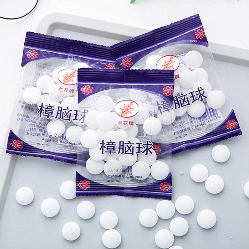 Camphor Pill Wardrobe Anti-mildew and Insect-proof Aromatic Deodorization Anti-cockroach Household Smelly Pill Balls Stinky Eggs Natural Sanitary Balls